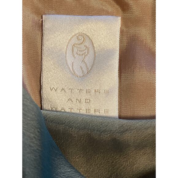 Watters & Watters Gown Dress Sleeveless Draped Neckline Light Green Size 4 NWT - Picture 7 of 7